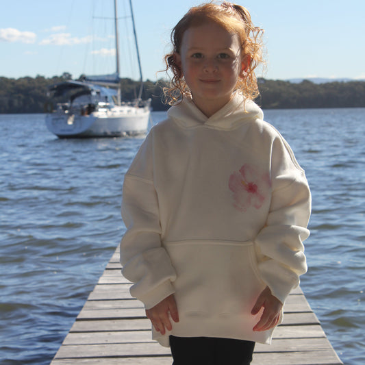 Kids Sun Kissed Co. White Hoodie (Oversized)