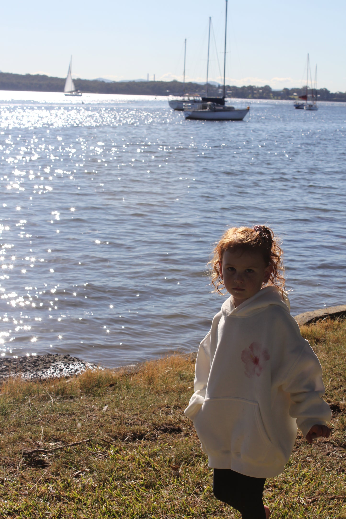 Kids Sun Kissed Co. White Hoodie (Oversized)