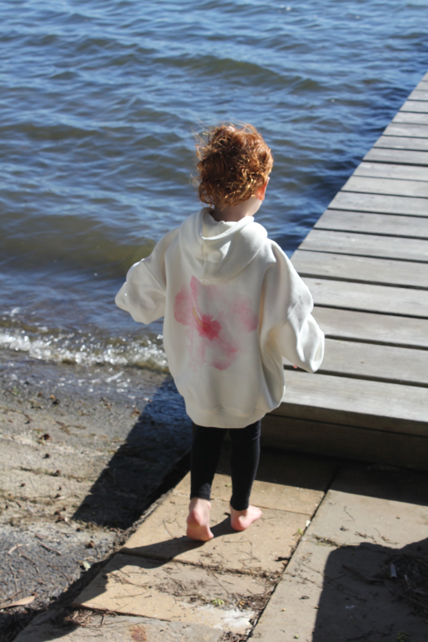 Kids Sun Kissed Co. White Hoodie (Oversized)