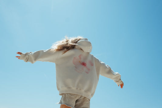 Kids Sun Kissed Co. White Hoodie (Oversized)