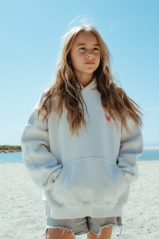 Kids Sun Kissed Co. White Hoodie (Oversized)